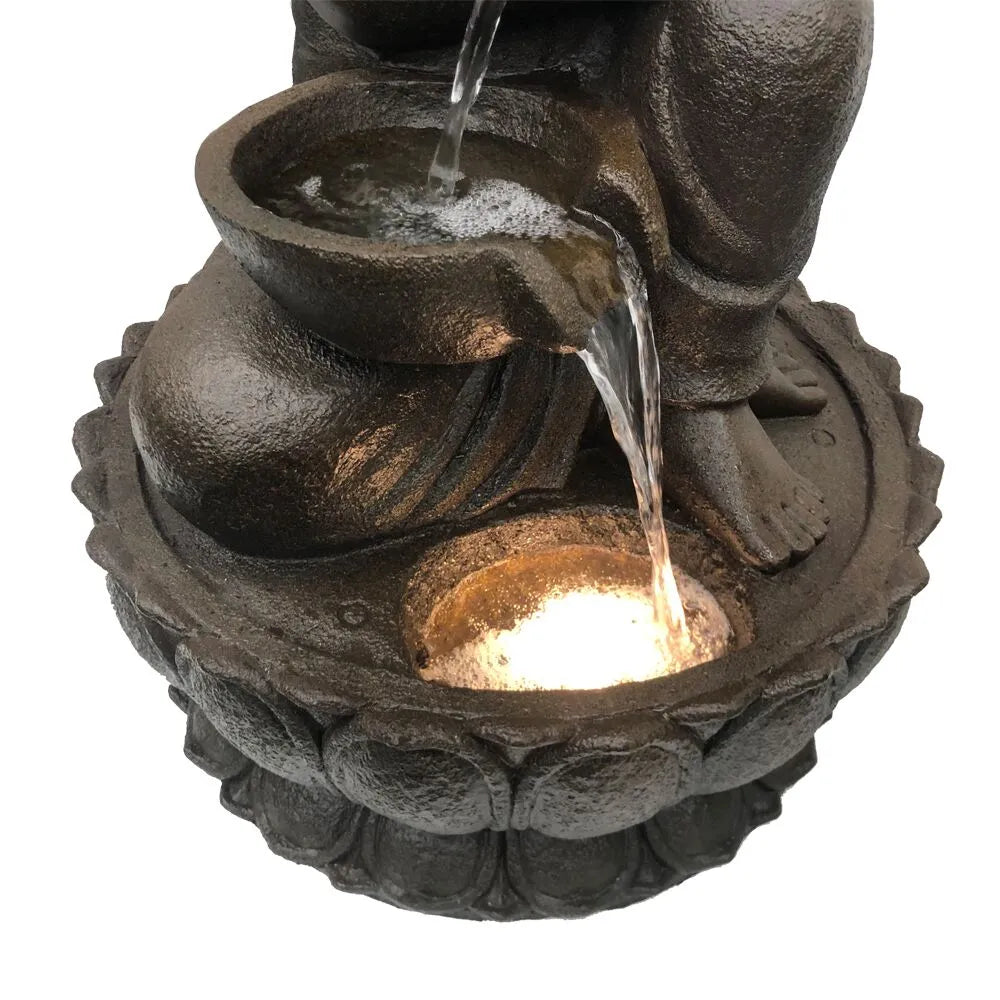 Buddha with Pots Fountain Water Feature  