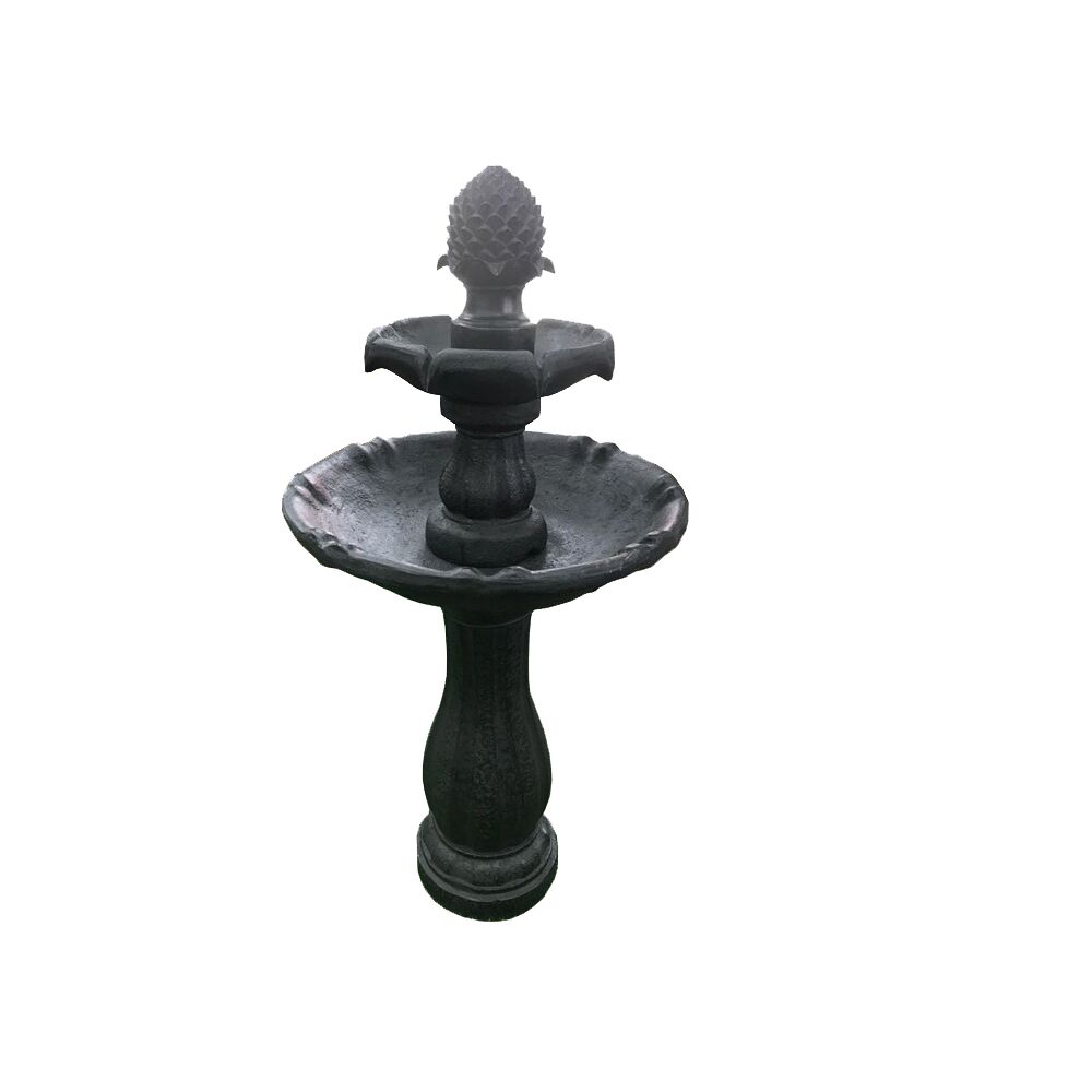Bird Bath 3 Tier Solar Water Feature Black Water Feature  