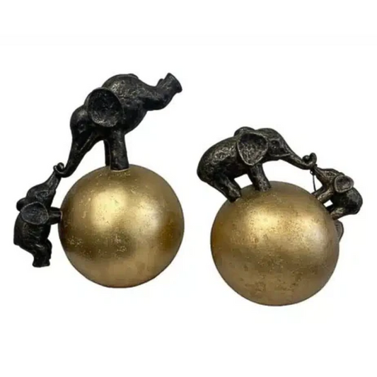 Gold Elephant Helping Hand Statue Statue  