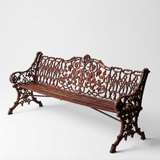 Extra Long Bench Rust Decor