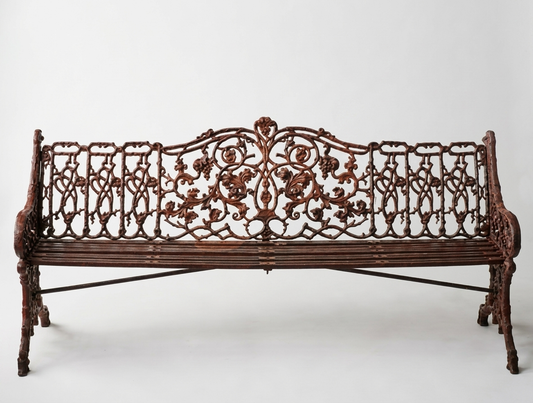 Extra Long Bench in Rust Décor