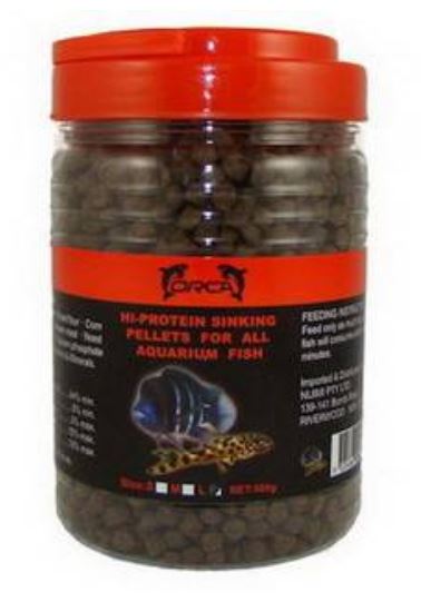 Orca Hi-Protein Sinking Pellet Fish Food Aquarium Food 500g Large