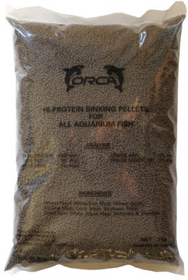 Orca Hi-Protein Sinking Pellet Fish Food Aquarium Food 2kg Small