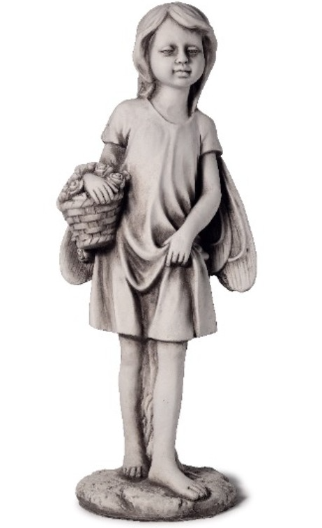Fairy with Flower Basket Statue