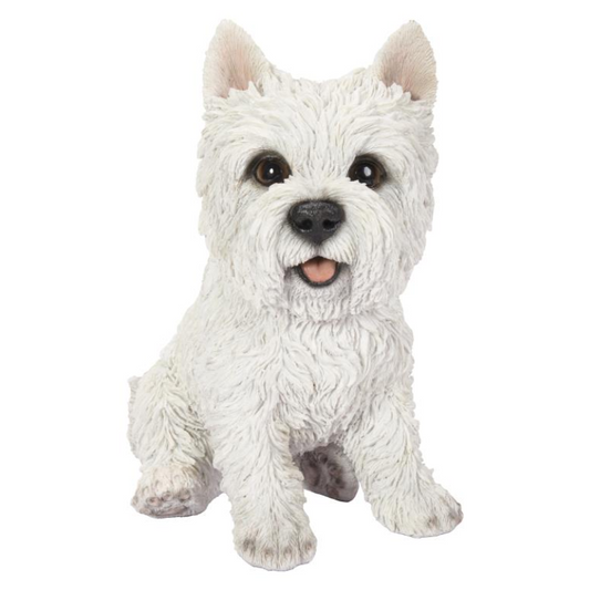 Westie Sitting - White Statue  