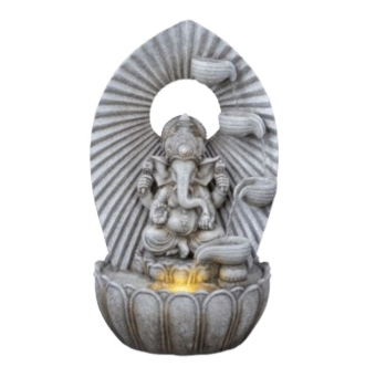 Ganesh Water Feature with dimensions 43.5x34x76 cm, decorative outdoor fountain by Goldstar Imports.
