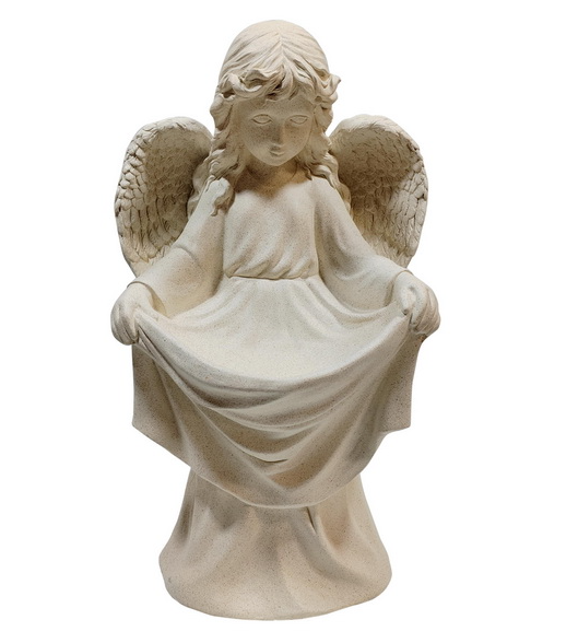 Garden Angel Holding Bird Feeder
