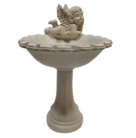 Garden Bird Feeder with Laying Cherub