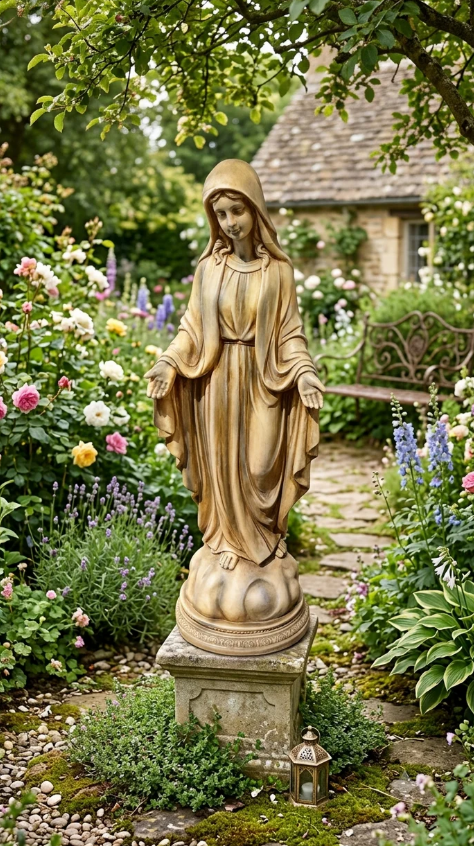 Golden Mama Mary Statue Statue