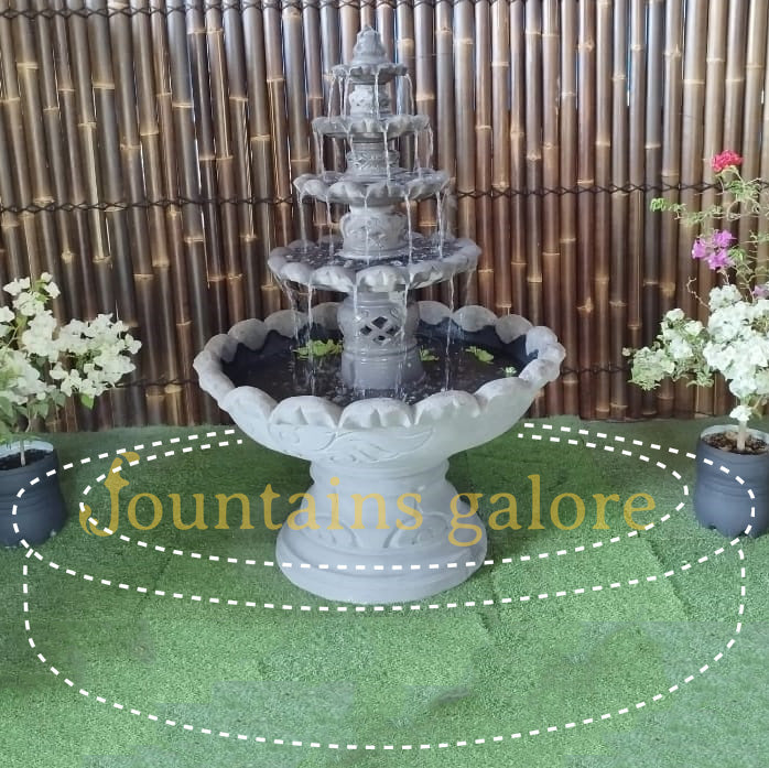 Monaco Fountain Water Feature Full Package (with Pond and Surrounds) Standard Pump