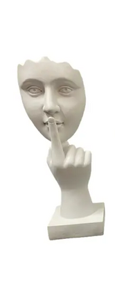 Wise Female Statues Statue Finger on lips 