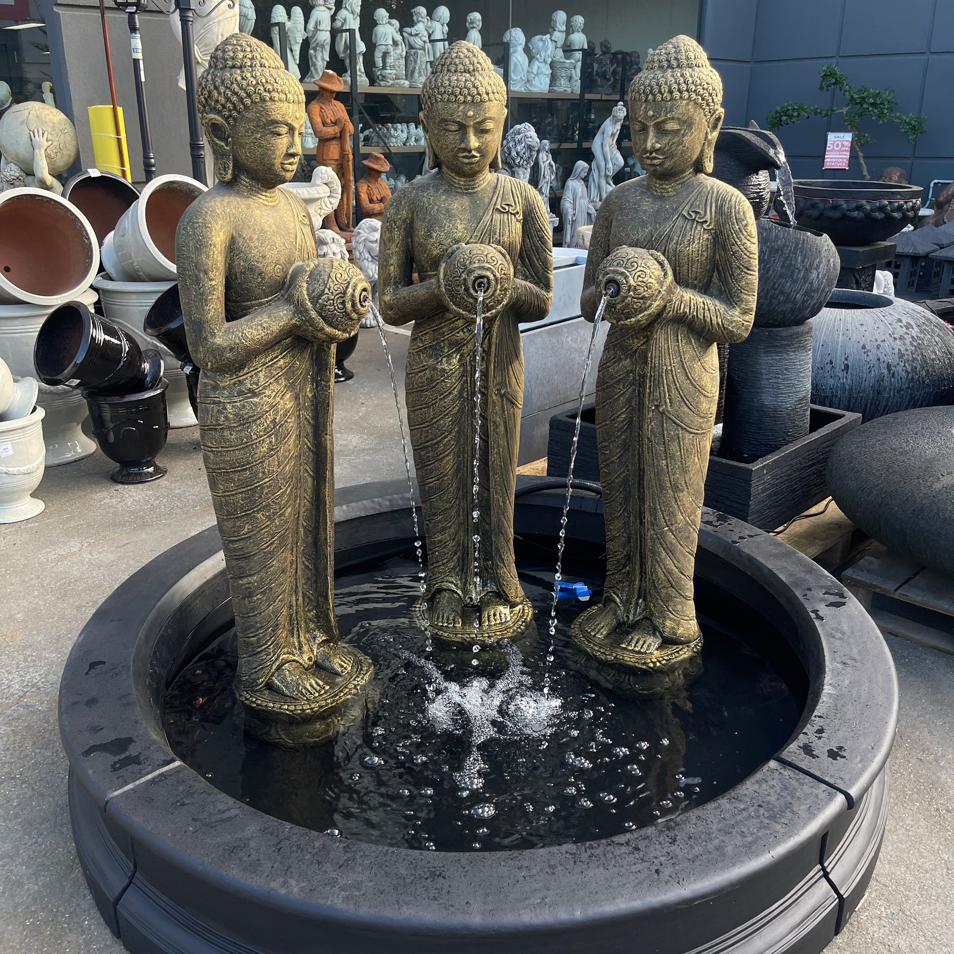 Triple Goddess Fountain Water Feature  