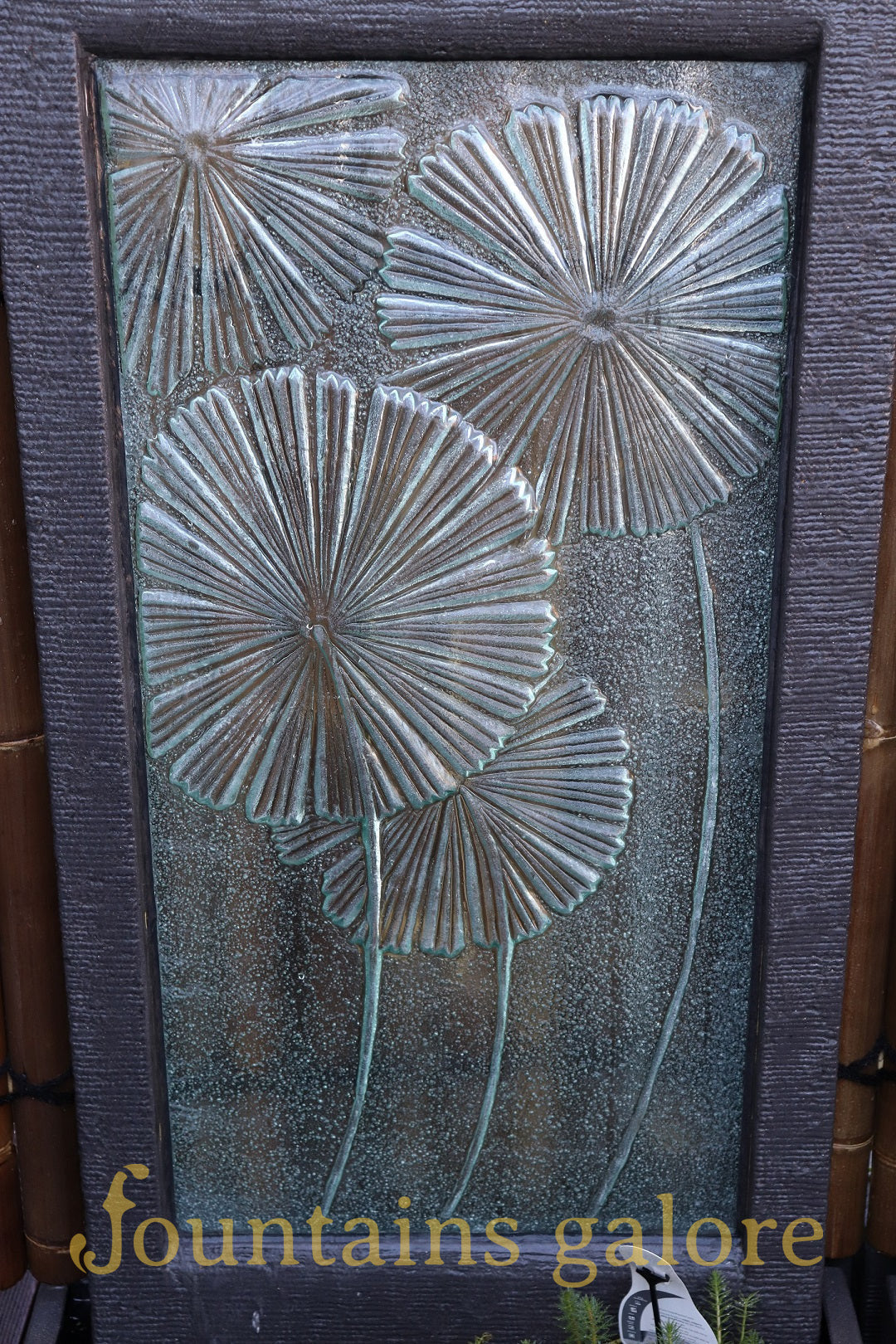 Palm Leaf Glass Wall Fountain