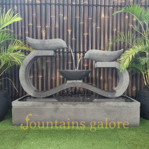 Infinity Fountain Water Feature Grey Standard