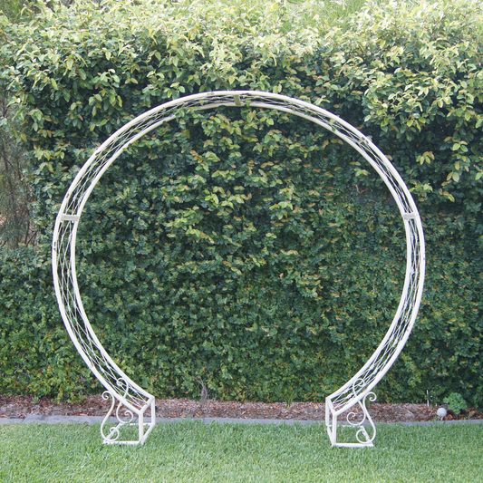 Round Arch Antique White Statue