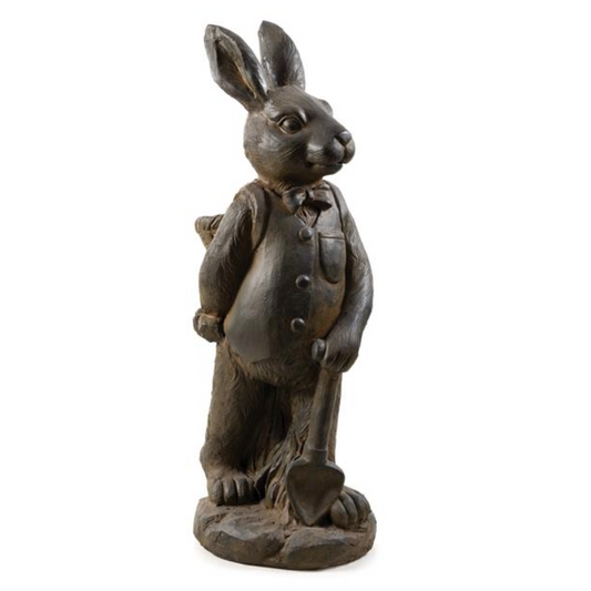 Large Mr Rabbit - Rusted Iron Statue  