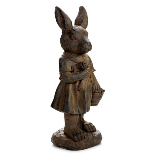 Medium Mrs Rabbit - Rusted Iron Statue  