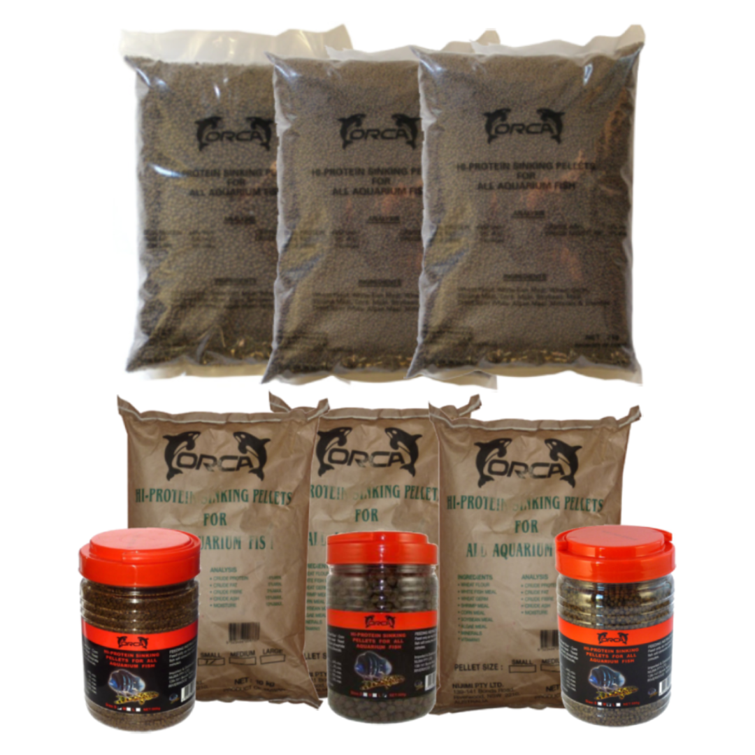 Orca Hi-Protein Sinking Pellet Fish Food Aquarium Food