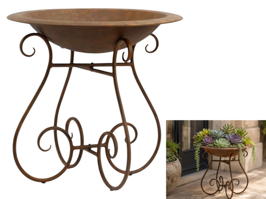 Rustic Garden Planter on Stand Décor