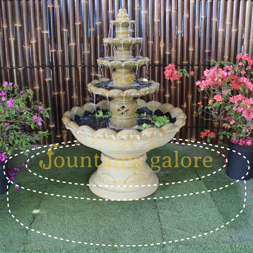 Monaco Fountain Water Feature Full Package (with Pond and Surrounds) Standard Pump