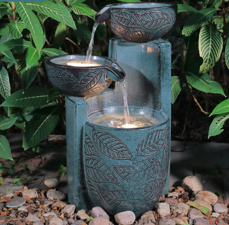 Rio Azul Glazed Ceramic Fountain Water Feature Turquoise 