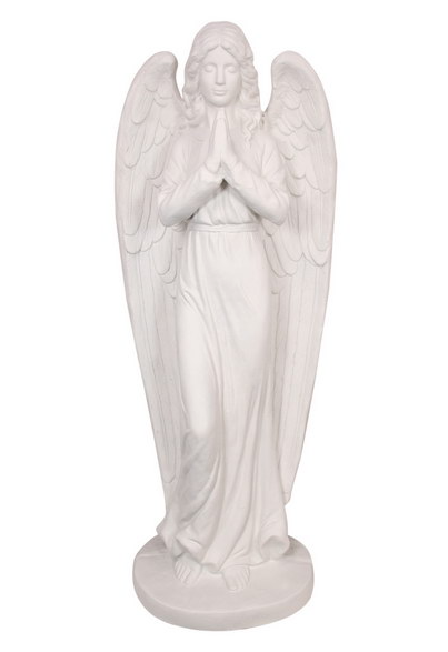 Serenity Garden Angel statue with dimensions L33 x W48 x H117cm by Malmar, perfect for outdoor decor