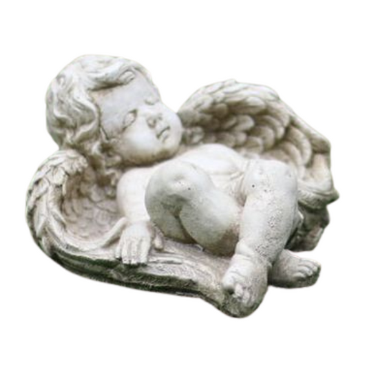 Small Cherub Laying Down Statue  