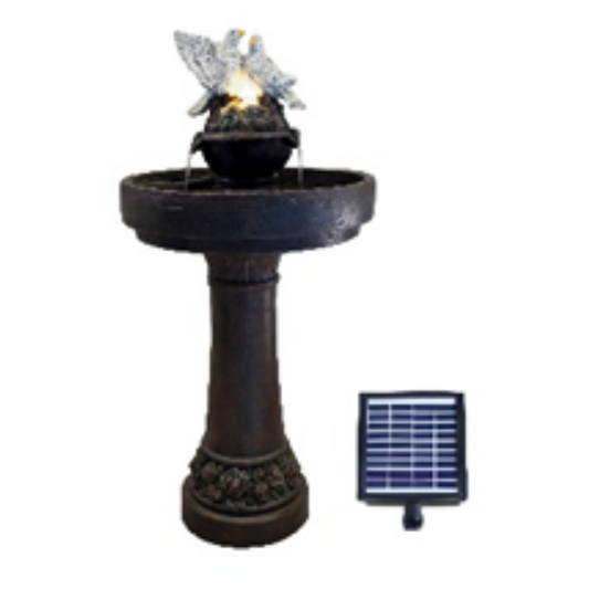 Solar birds fountain