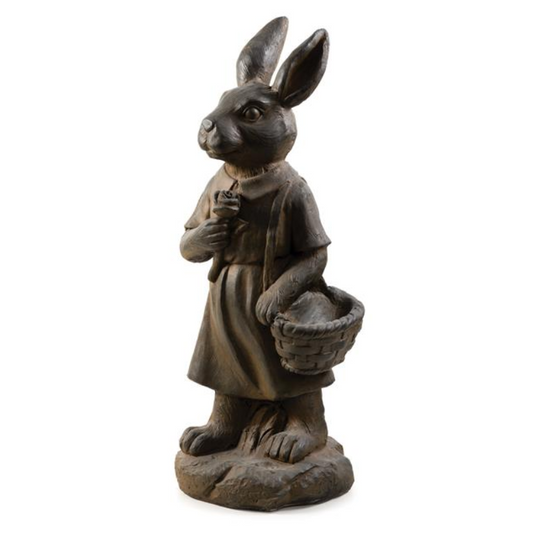 Large Mrs Rabbit - Rusted Iron Statue  