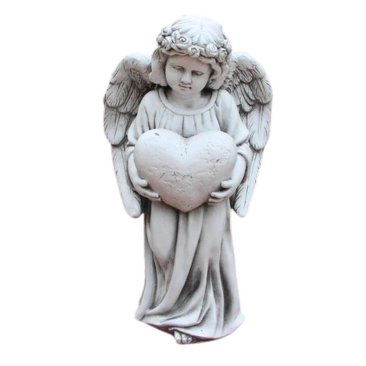 Angel Holding Heart Statue Statue  