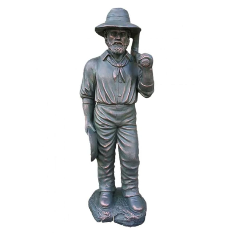 Miner with Pickaxe Statue
