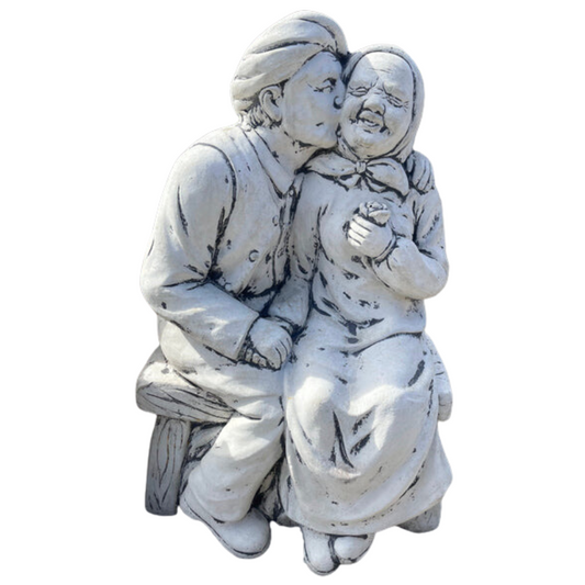 Elderly Couple Statue  