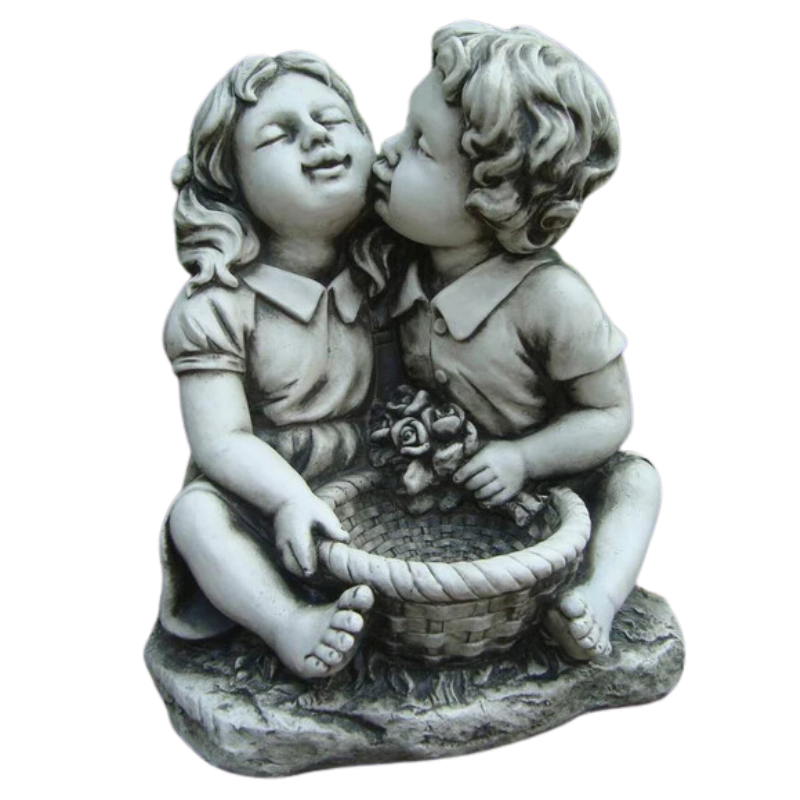 Boy and Girl Kiss Statue Statue  