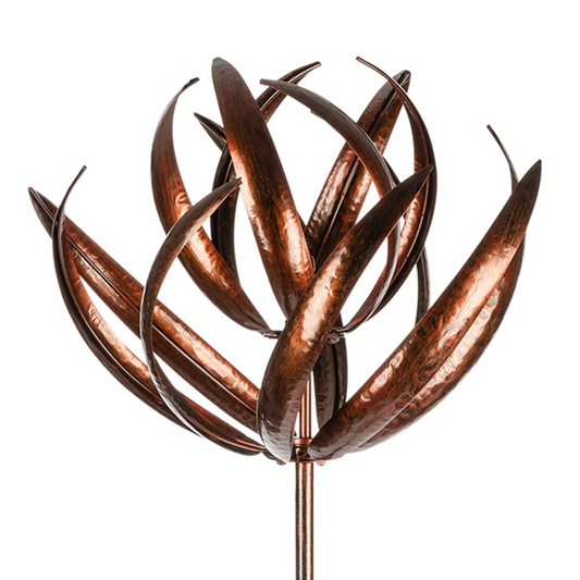 Wind Spinner Lotus Bronze Decor  