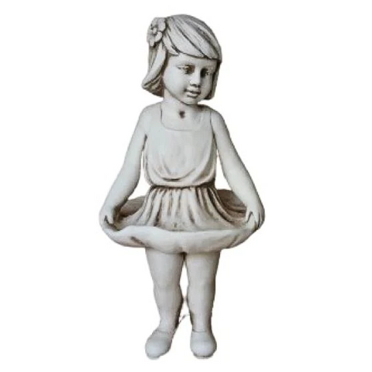 Girl Birdfeeder Statue Statue  