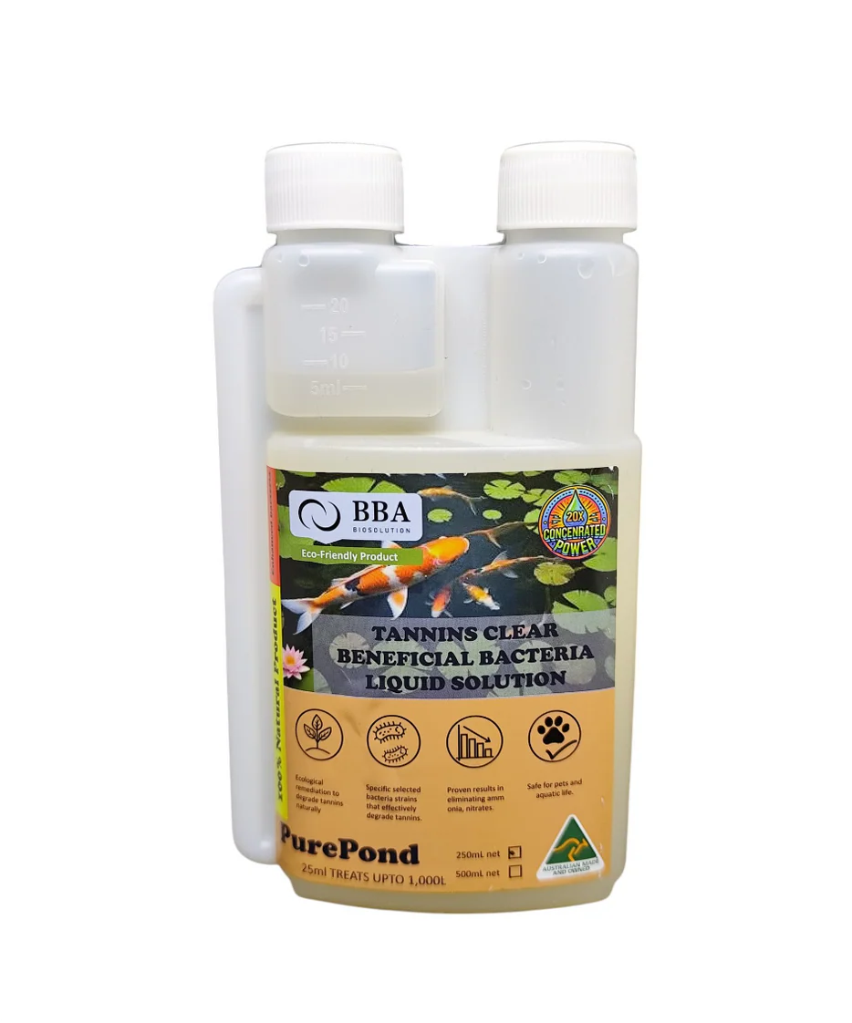 PurePond - Tannins Clear Beneficial Bacteria Aquarium & Fish Tank 250mL