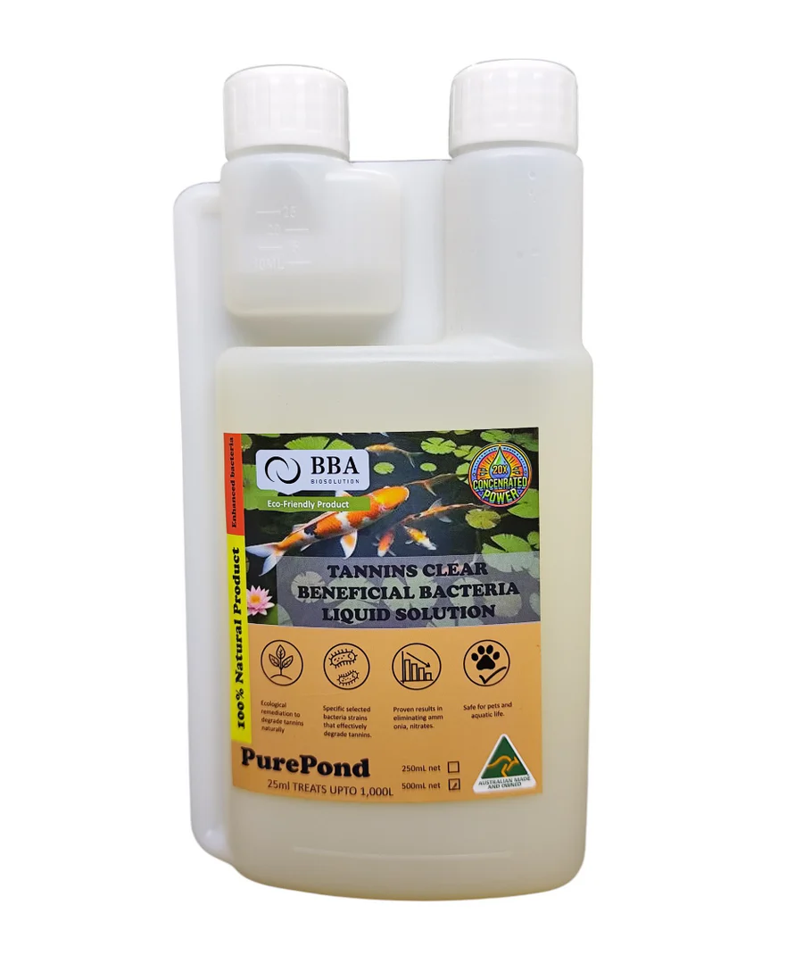PurePond - Tannins Clear Beneficial Bacteria Aquarium & Fish Tank 500mL