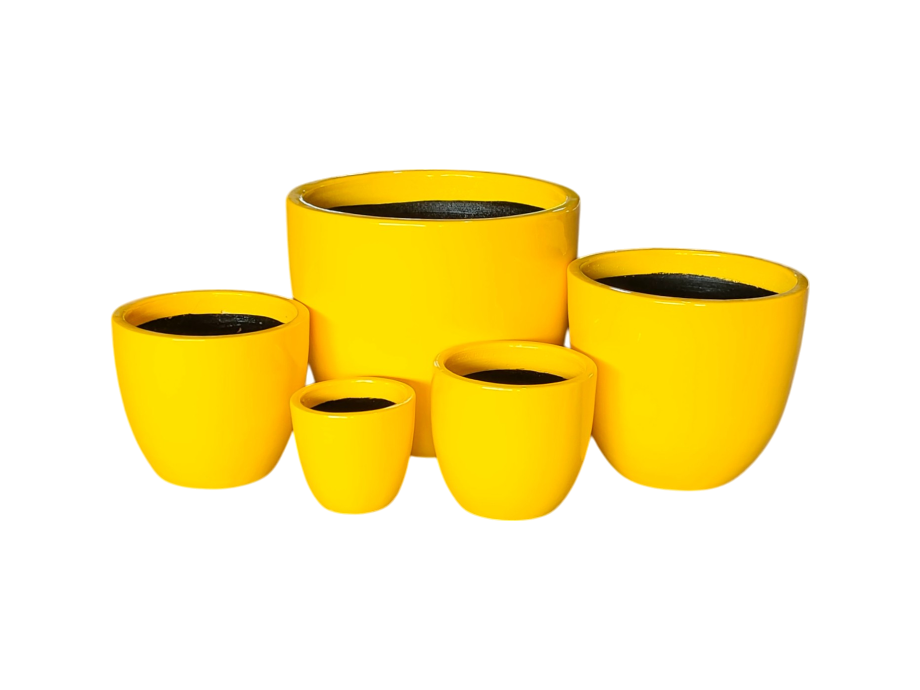 Tall Egg Decor Gloss Pot Pot Yellow 58x50