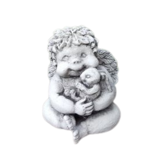 Tiny Cherub With Rabbit Statue Statue  