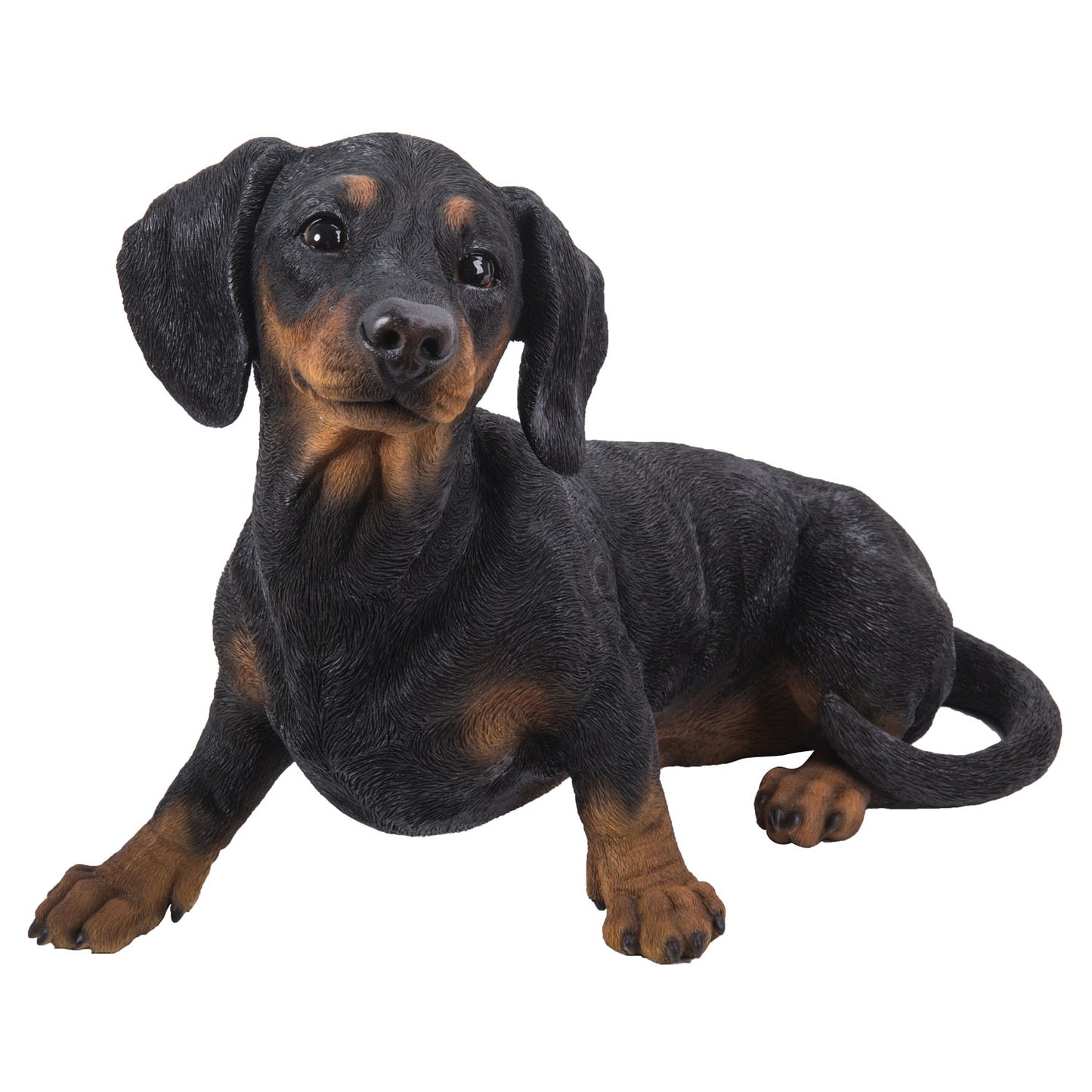 Dachshund Sitting - Black Statue  