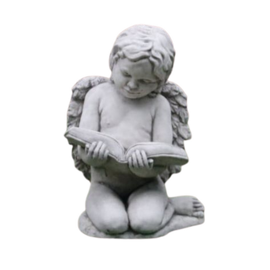 Reading Cherub Statue Statue Concrete Grey 