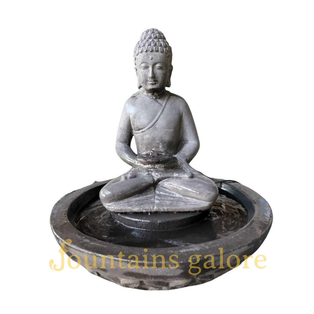 Buddha Bowl Fountain Water Feature Standard Grey