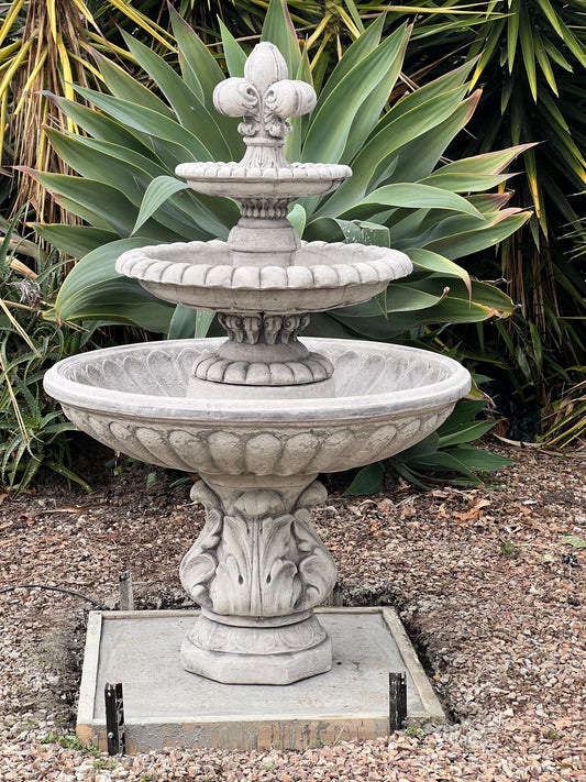 Three Tier Anniversary Fountain Water Feature No Pond/Surrounds Grey