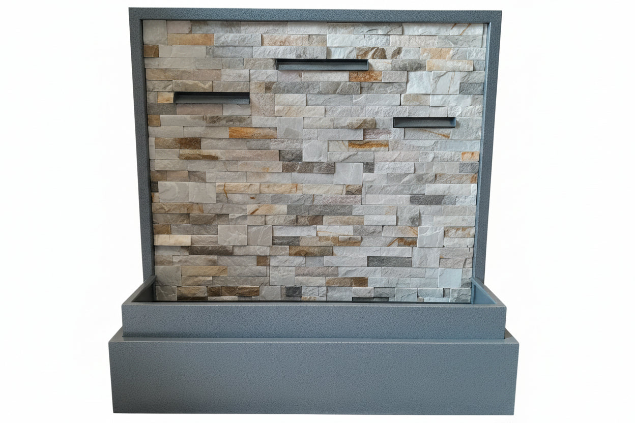 Narayan Wall Water Feature Water Feature W1200mm x H1220mm x D450mm Oyster Yellow