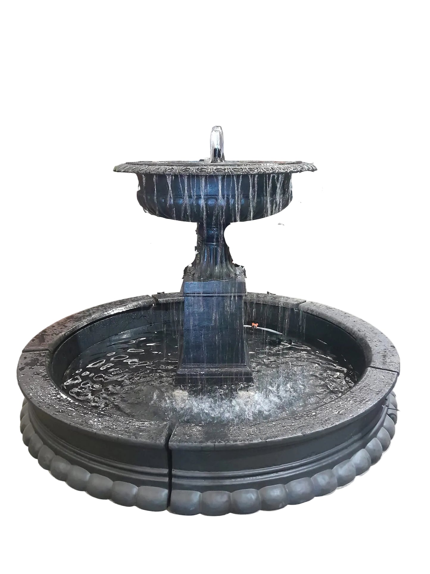 Toulouse Fountain Water Feature w/ 1.8m Pond and Surrounds Black