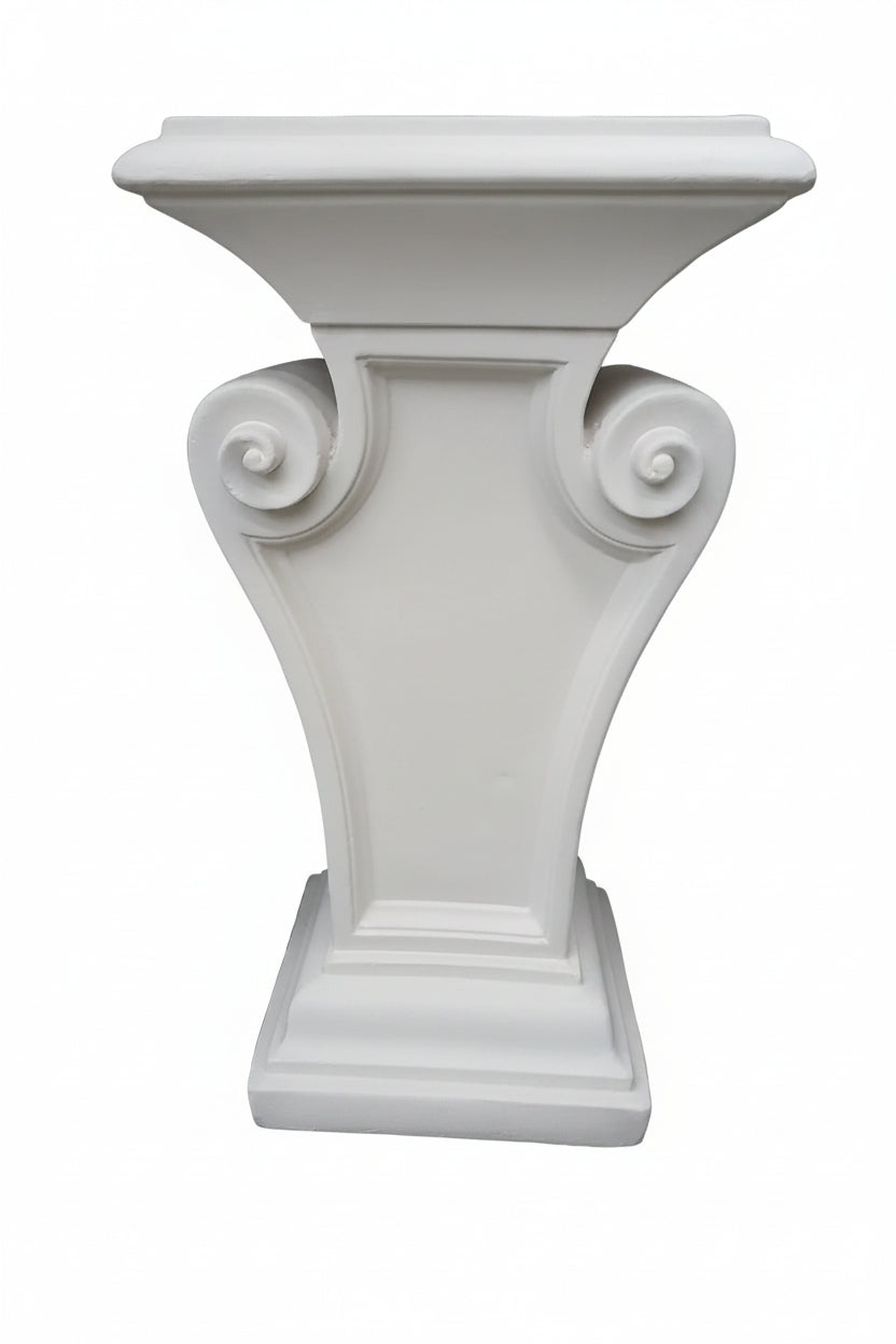 Scroll Pedestal Pedestal White