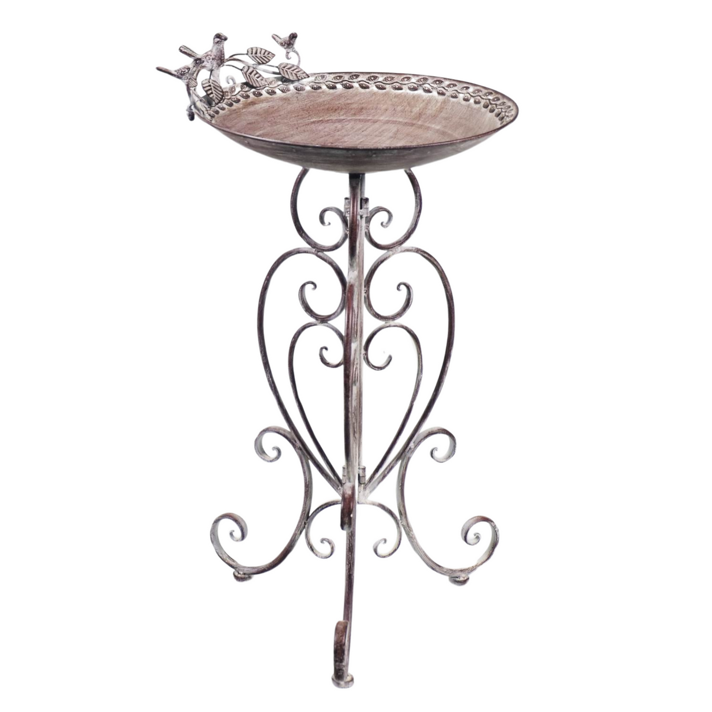 Bird Bath with Birds and Leaves Bird Bath