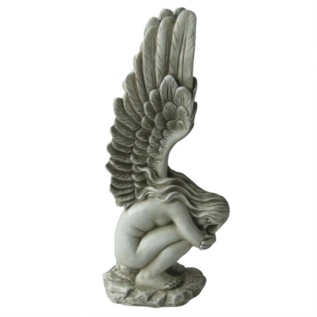 Squatting Angel With Wings