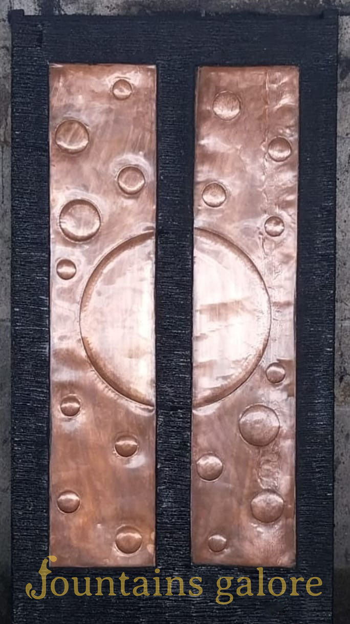Bubble Copper Wall Fountain Water Feature Standard (240V) Charcoal