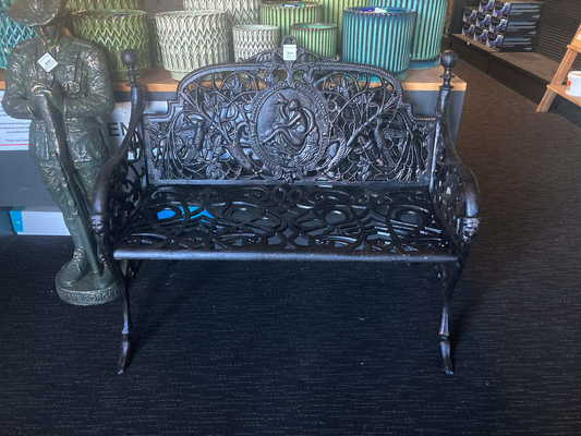 2-Seater Cast-Iron Bench Outdoor Furniture